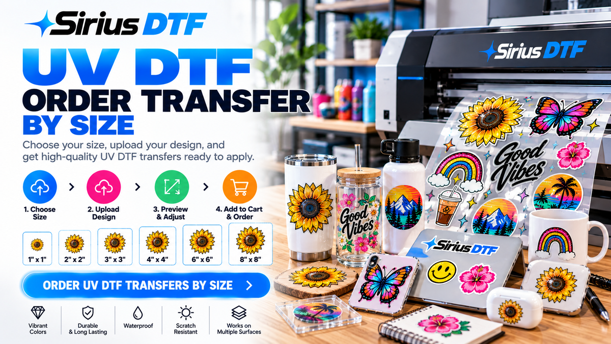 UV DTF Transfers by Size