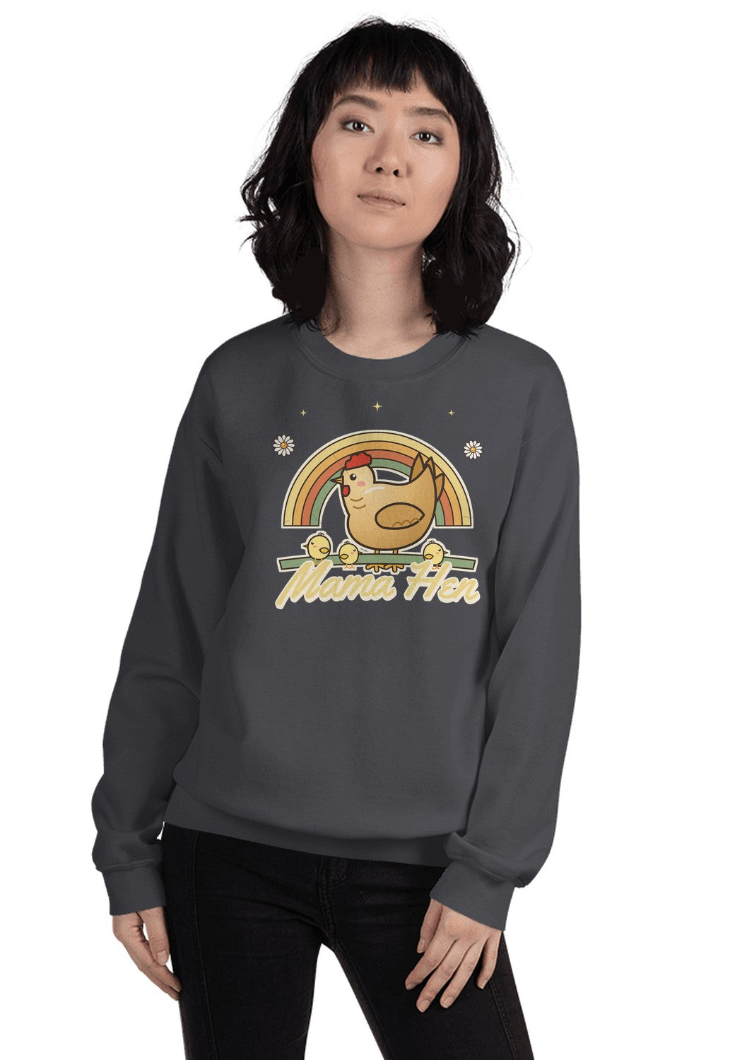 Mama Hen sweatshirt in Dark Heather