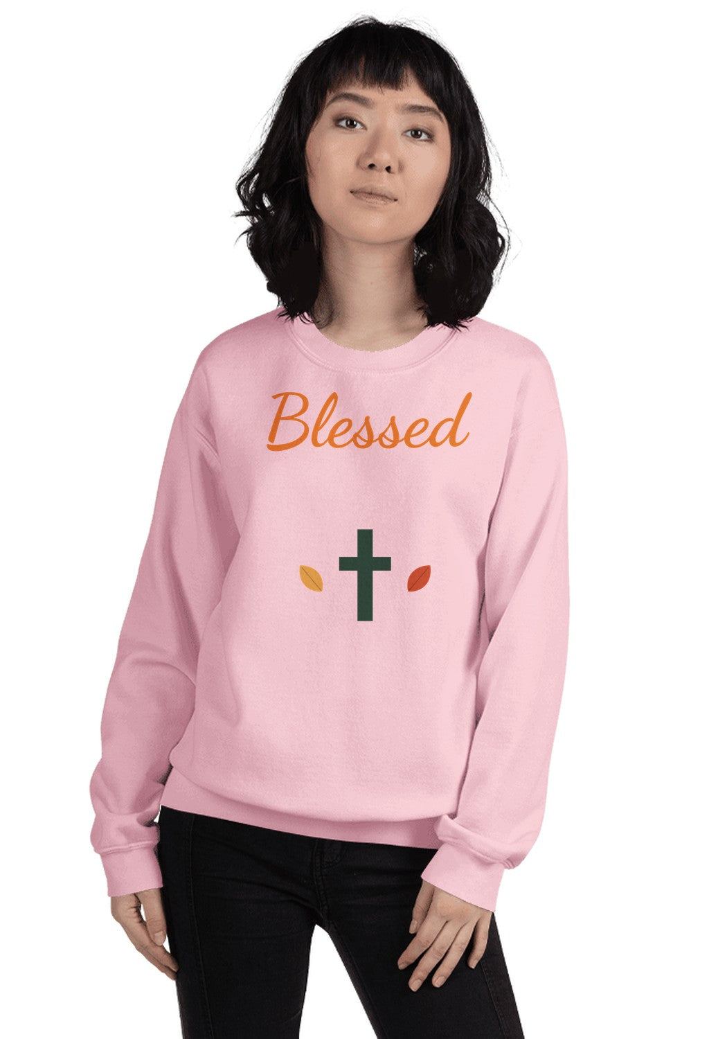 Blessed sweatshirt in Light Pink