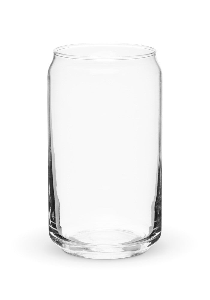 Custom can-shaped glass, 16 oz