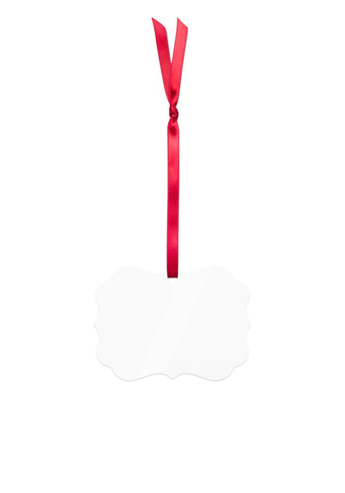 Custom metal ornament, scalloped