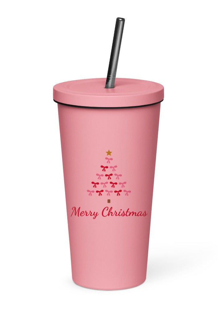 Coquette Bow Tree tumbler in Pink