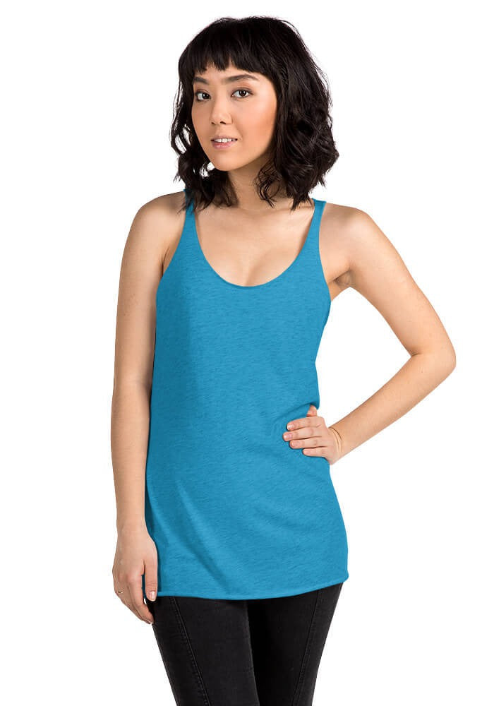 Custom Women's Racerback Tank in Vintage Turquoise
