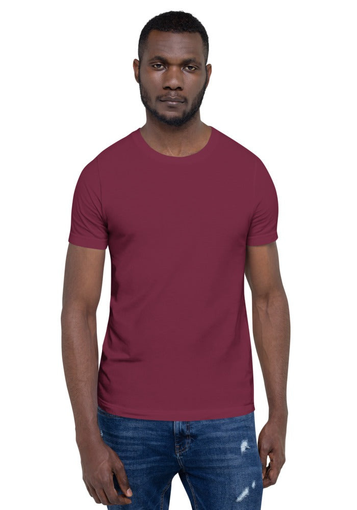 Custom Unisex Staple T-Shirt in Maroon