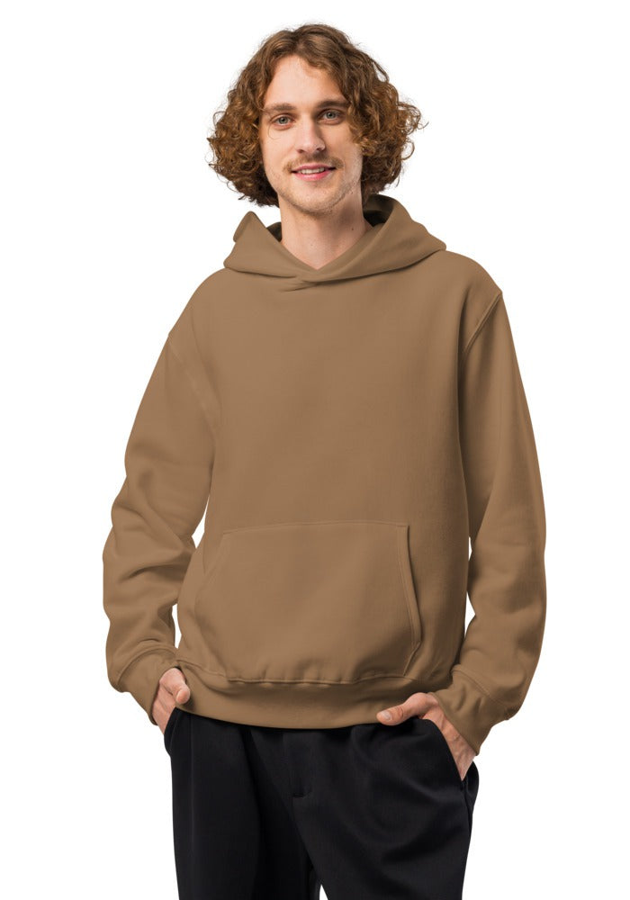 Custom Oversized Heavyweight Hoodie in Vintage Brown