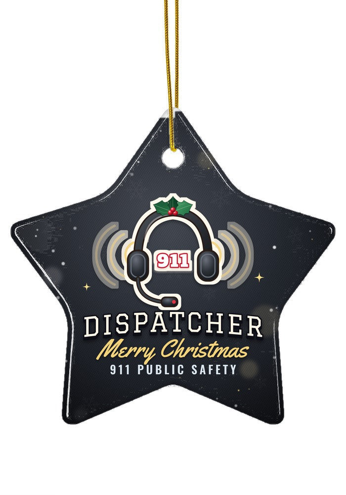 911 Dispatcher ornament, star shape