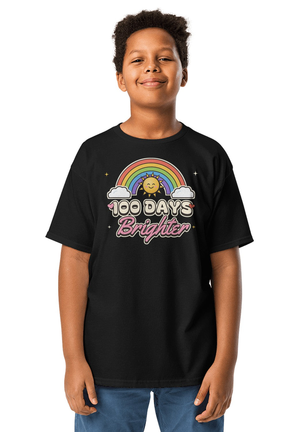 100 Days Brighter t-shirt in Black