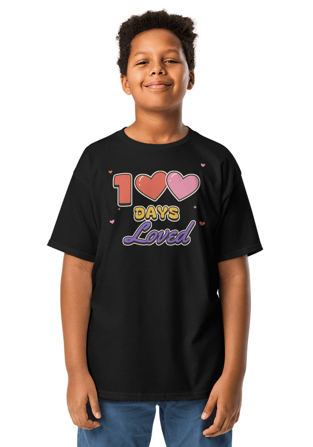 100 Days Loved t-shirt in Black