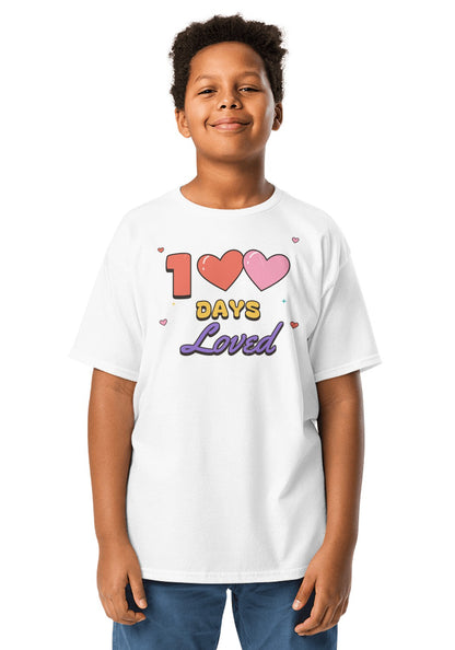 100 Days Loved t-shirt in White