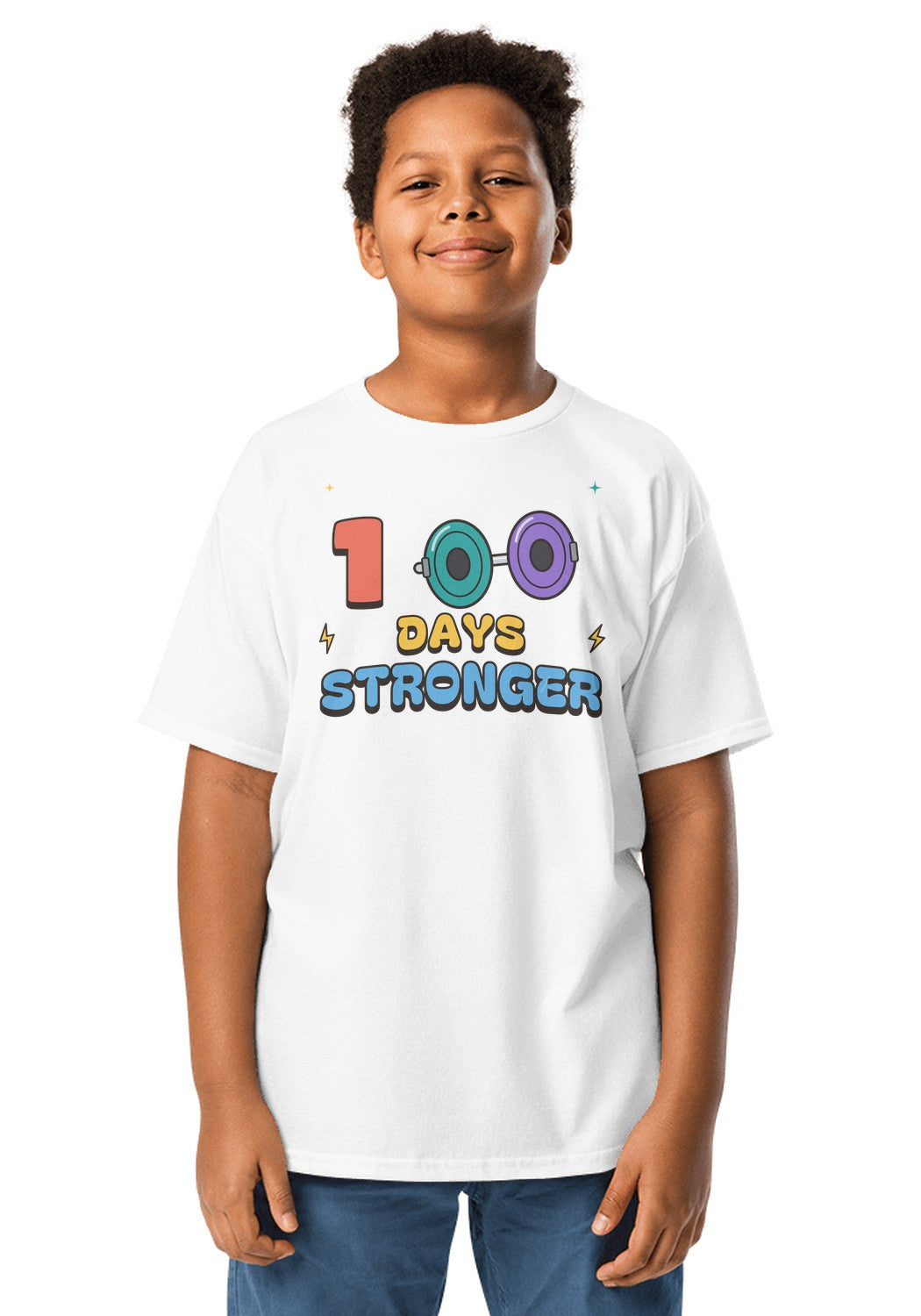 100 Days Stronger t-shirt in White