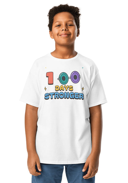 100 Days Stronger t-shirt in White