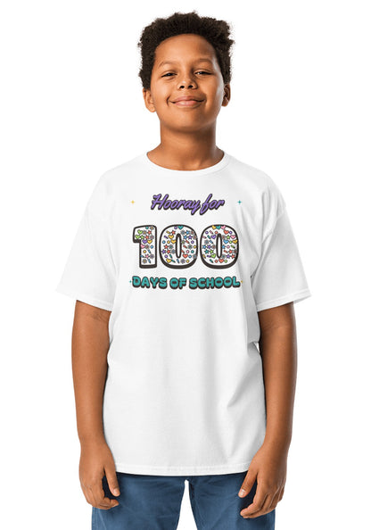 Hooray for 100 Days Icons t-shirt in White