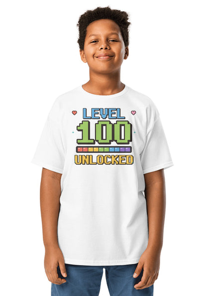 Level 100 Unlocked t-shirt in White