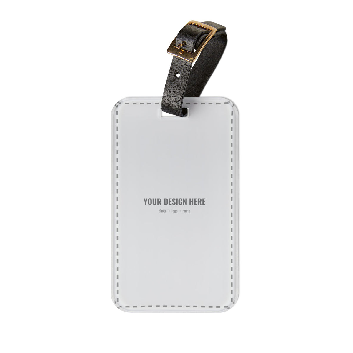 Custom luggage tag with your photo or name, view 2
