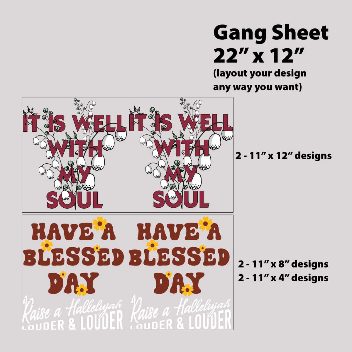 Custom Size (Flexible Upload DTF Gang Sheet)