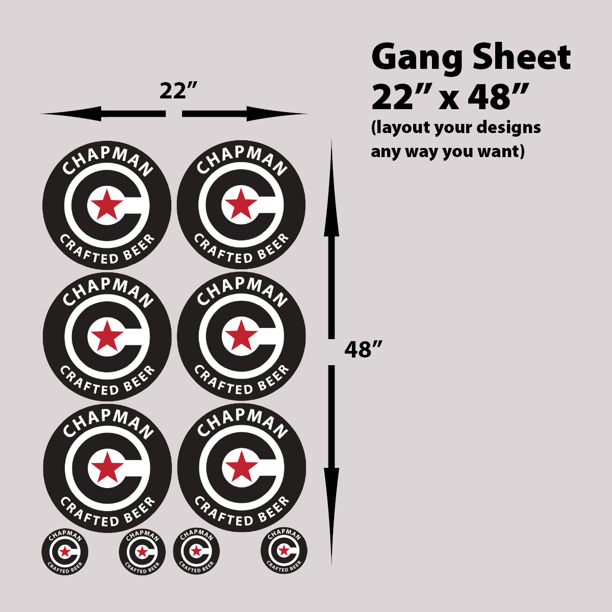 Build Your Own UV DTF Gang Sheet