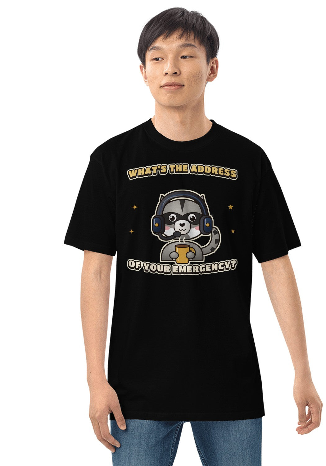 What's the Address of Your Emergency t-shirt in Black