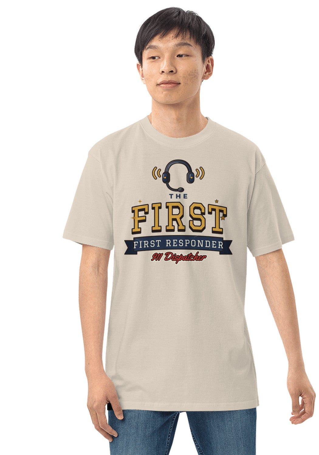 The First First Responder t-shirt in Heather Dust