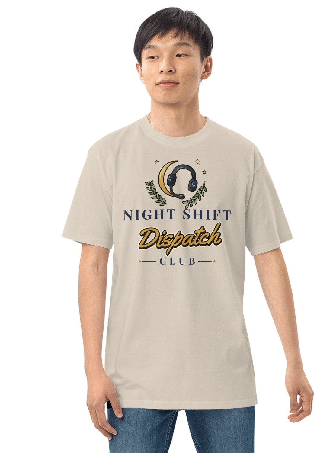 Night Shift Dispatch Club t-shirt in Heather Dust