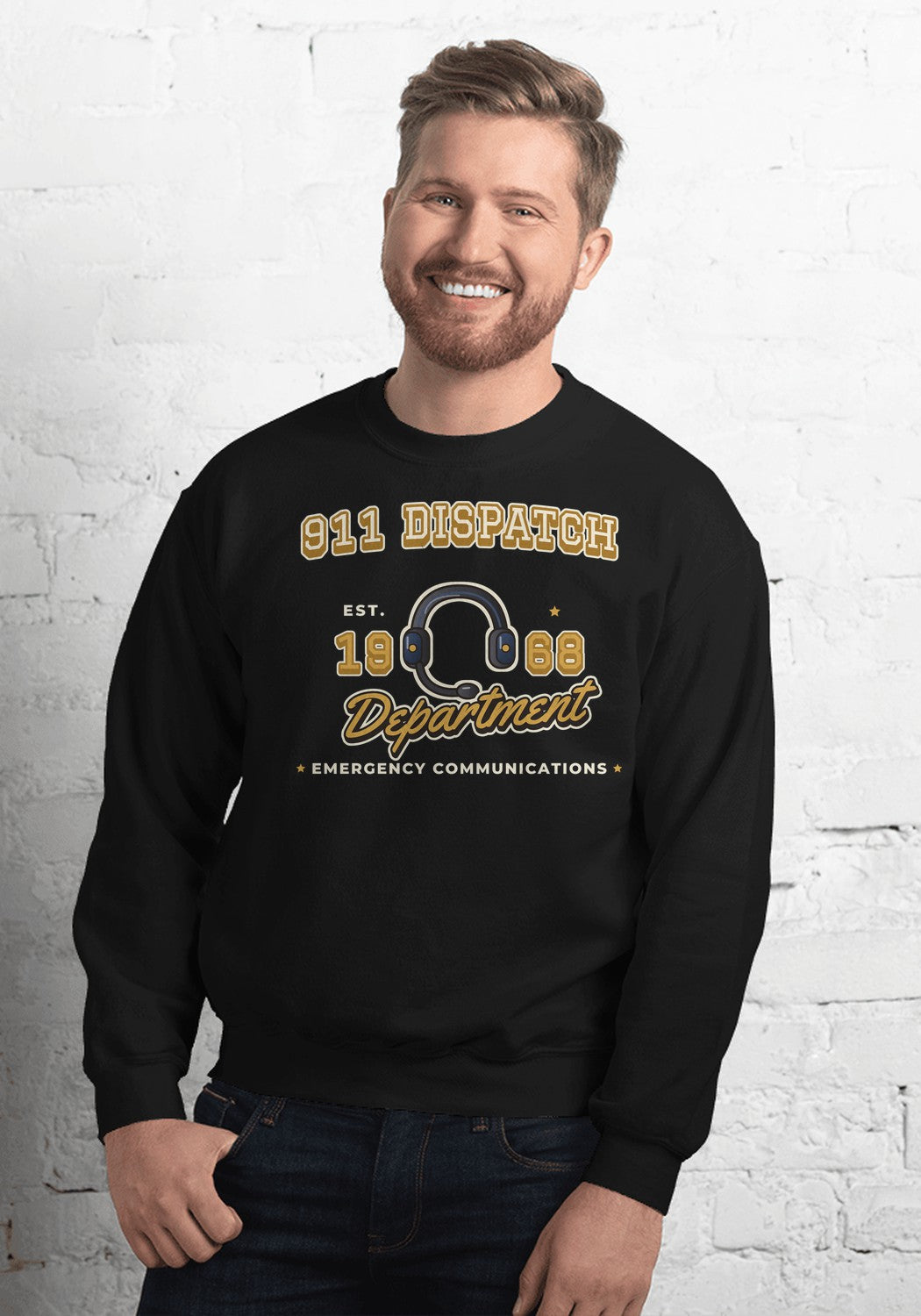 911 Dispatch Department sweatshirt in Black