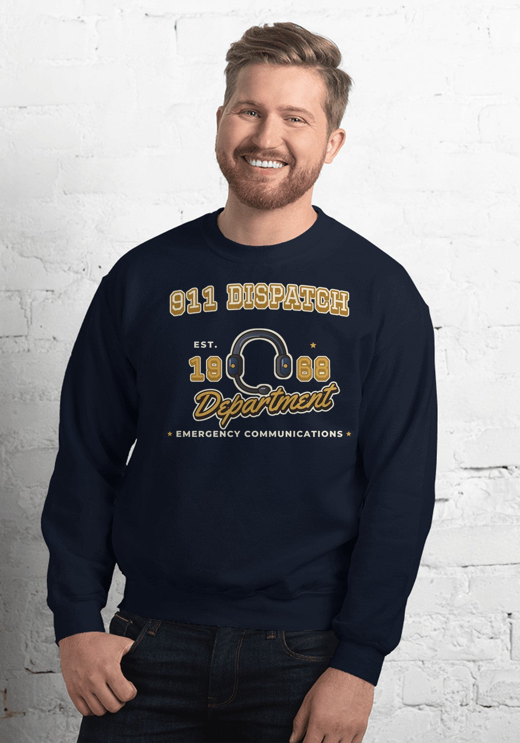 911 Dispatch Department sweatshirt in Navy