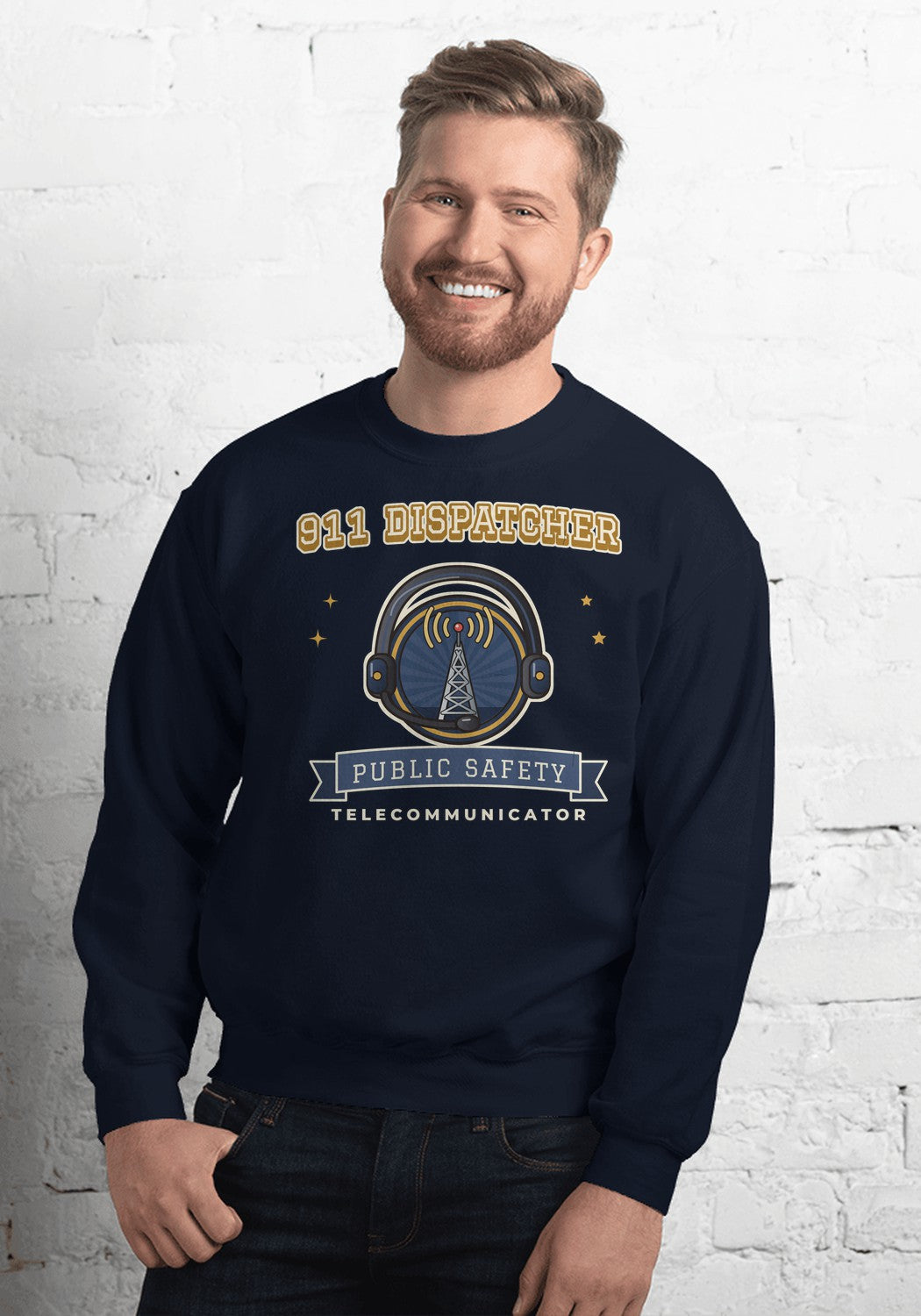 911 Dispatcher Badge sweatshirt in Navy