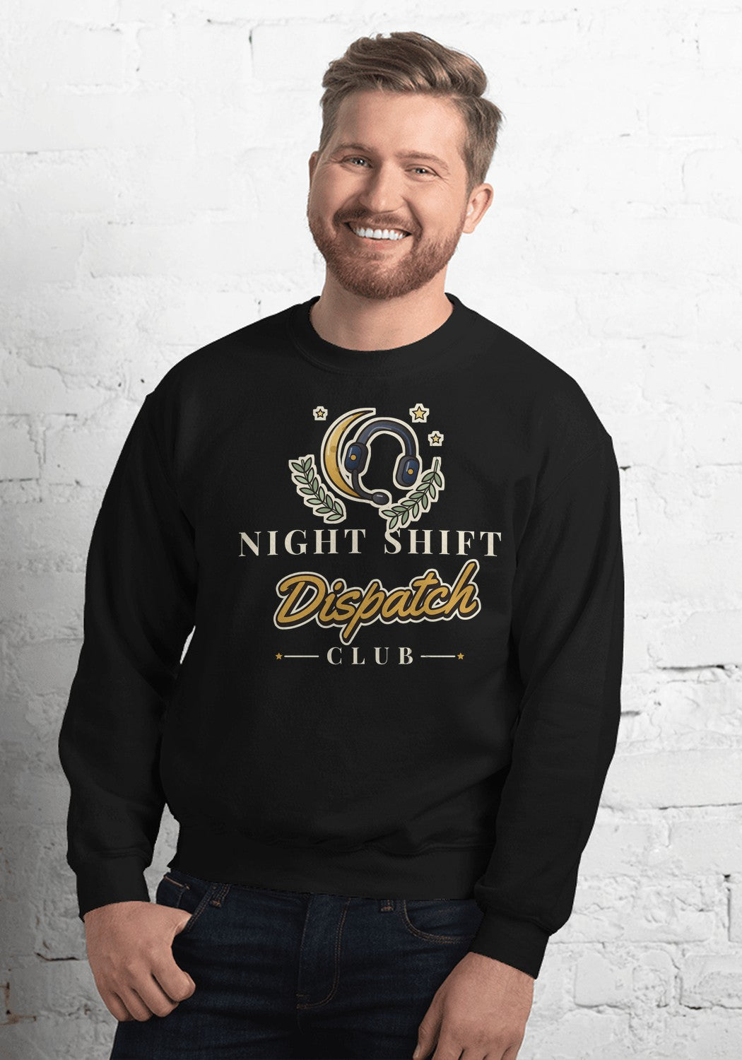 Night Shift Dispatch Club sweatshirt in Black