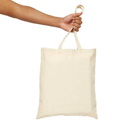 Personalized canvas tote bag with a full-color design