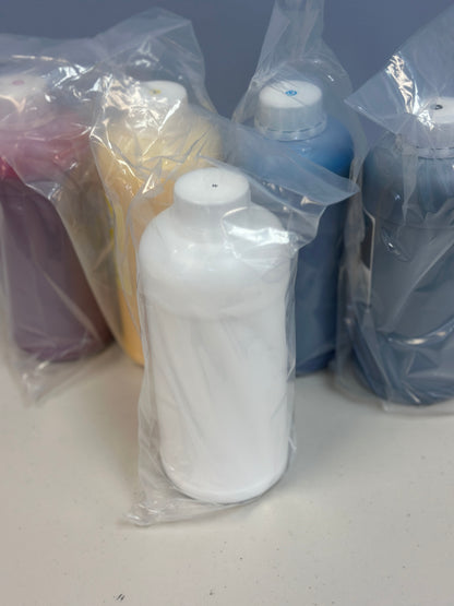 DTF White Ink 1 kg bottle, side view