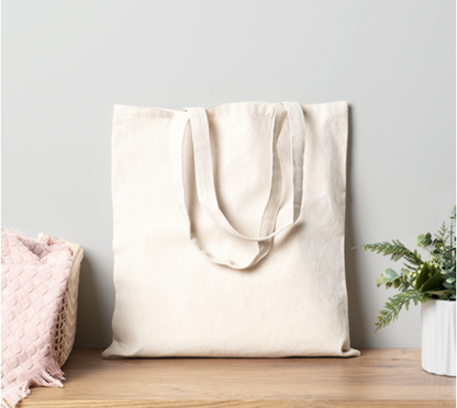 Custom cotton canvas tote bag, 15 x 16 in, by DTF Sirius