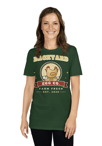 Backyard Egg Co. t-shirt in Forest
