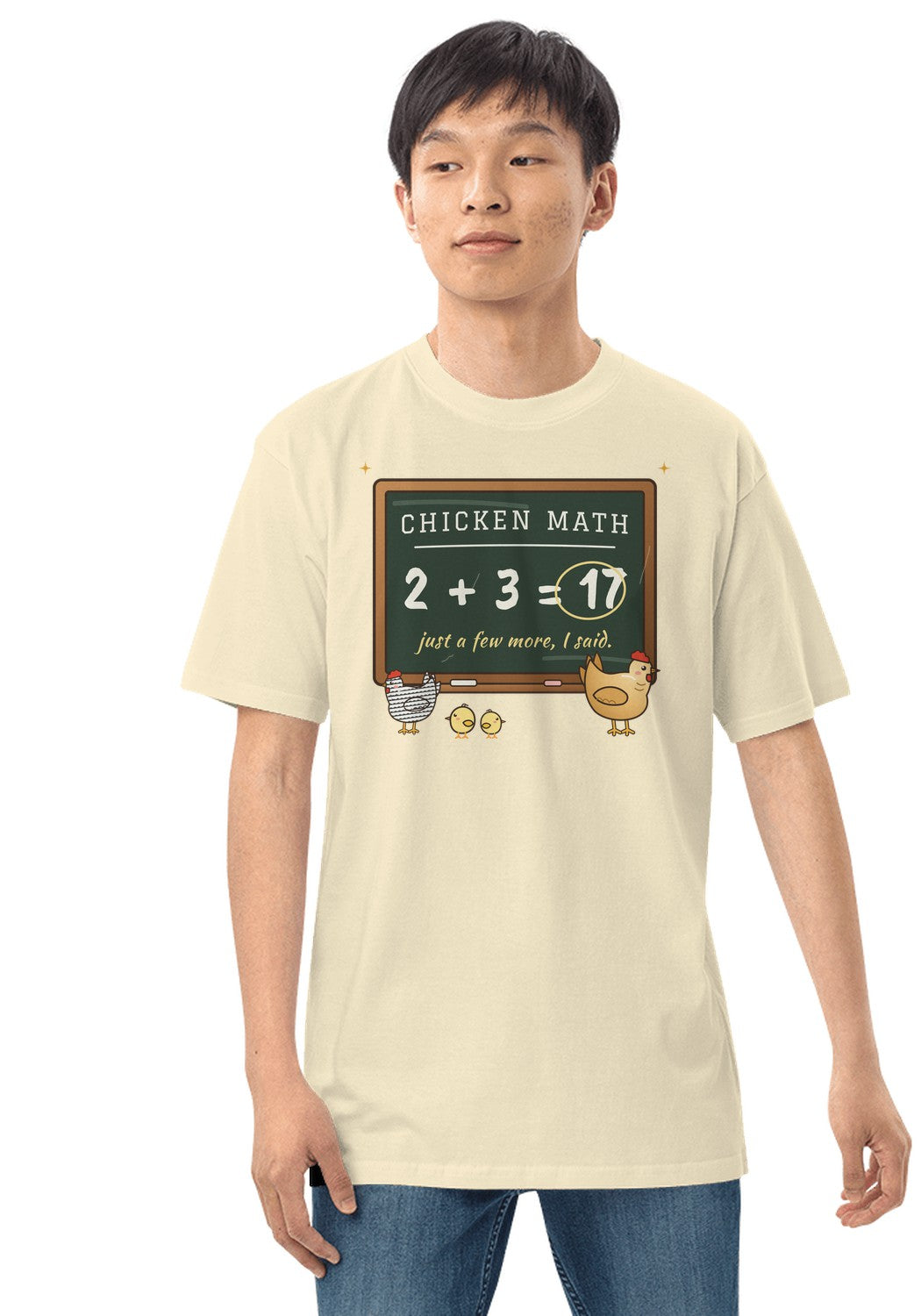 Chicken Math t-shirt in Natural