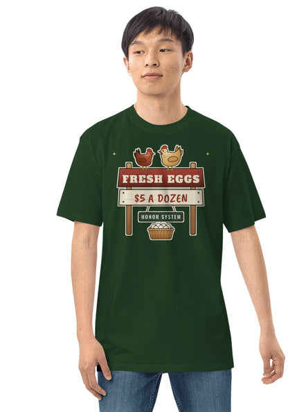 Fresh Eggs Honor System t-shirt in Forest