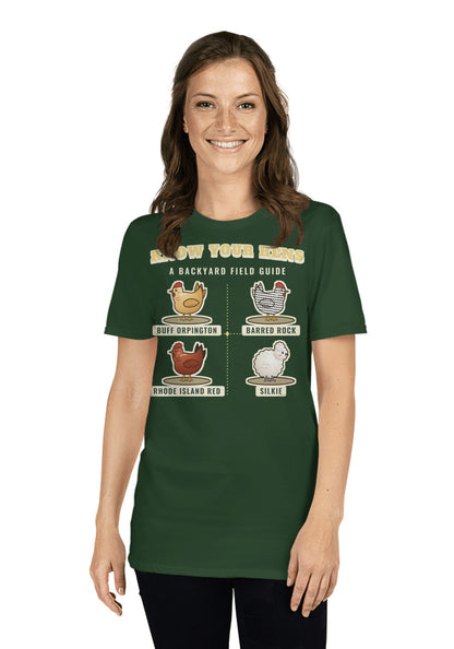 Know Your Hens t-shirt in Forest