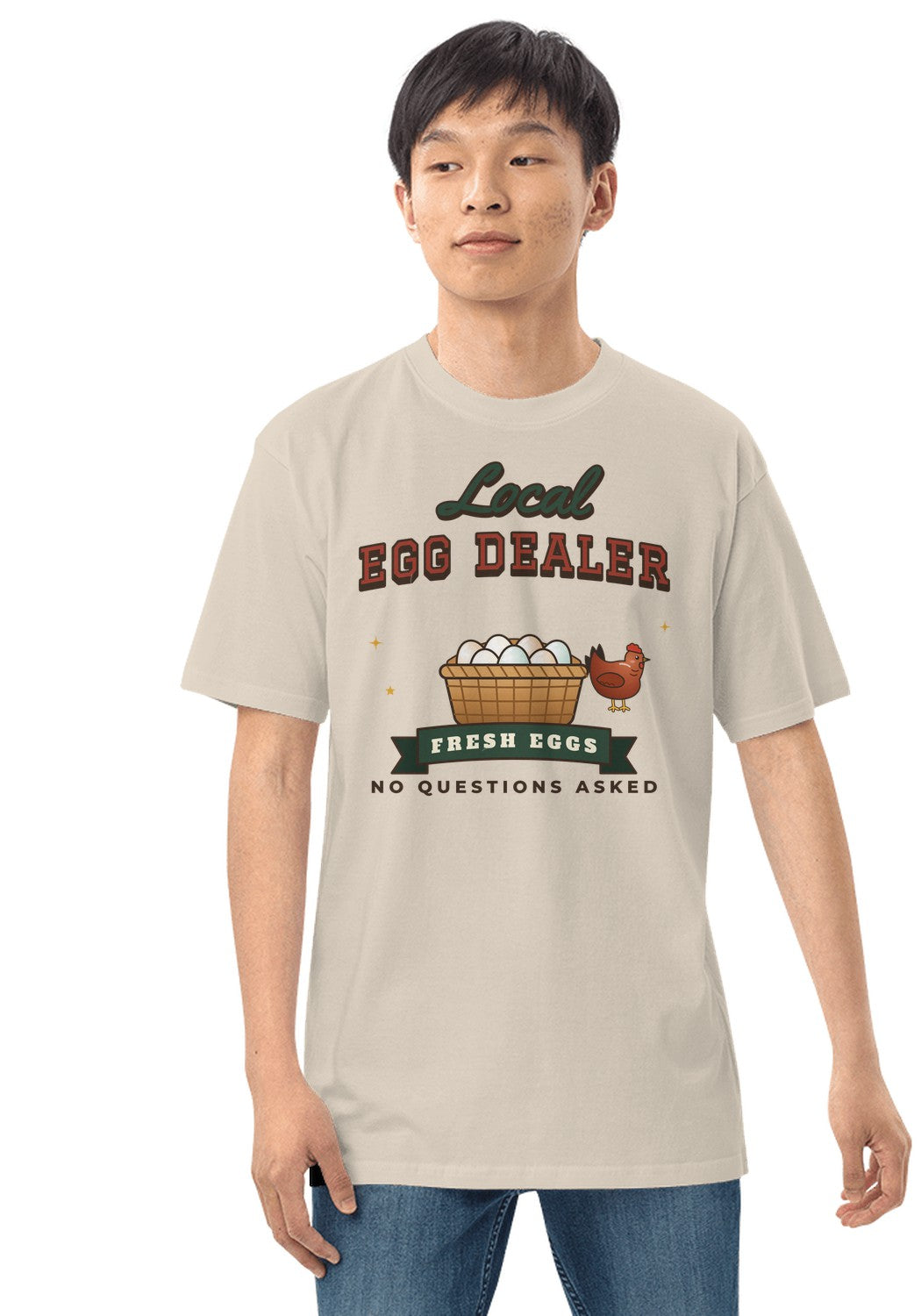 Local Egg Dealer t-shirt in Heather Dust