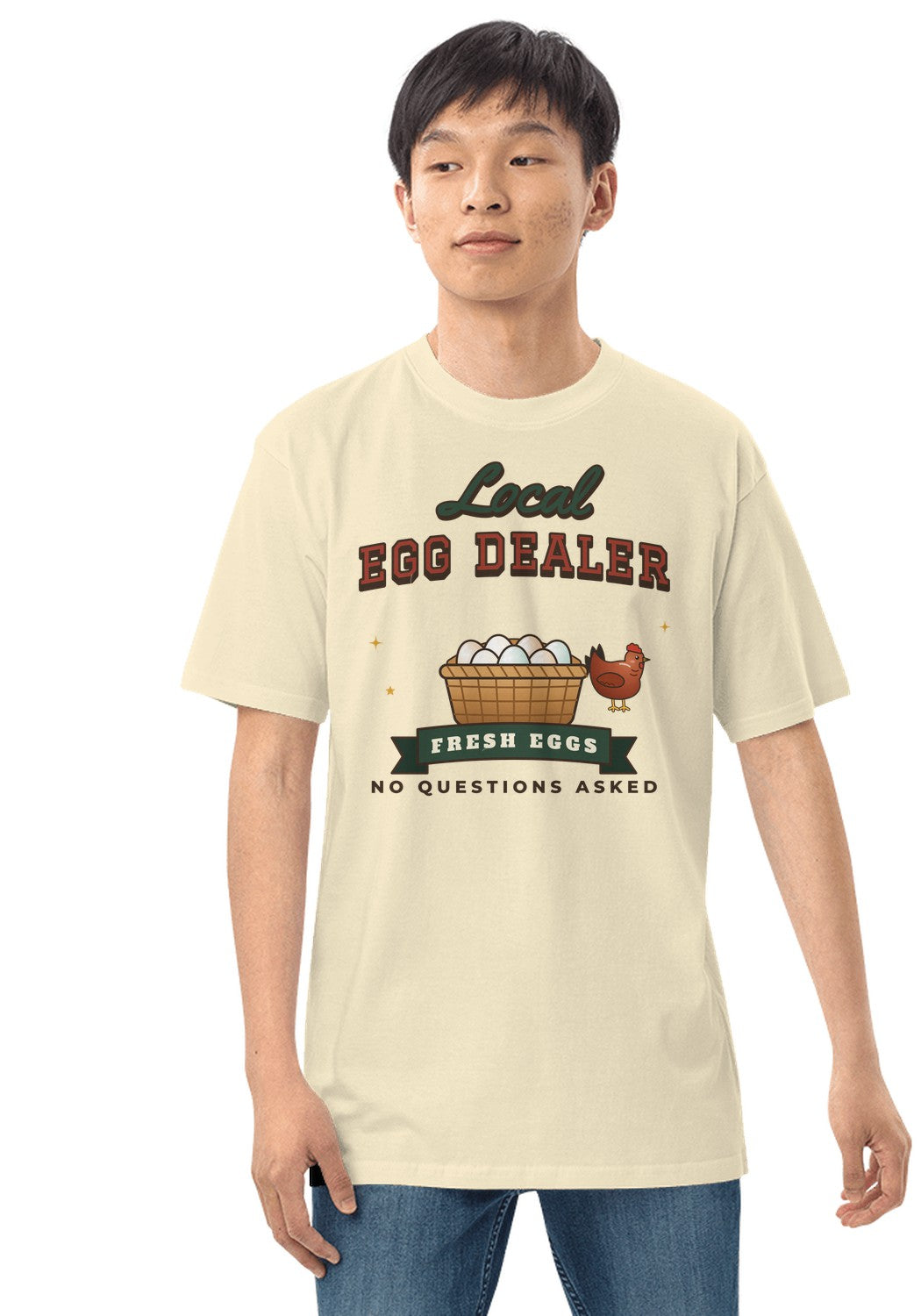 Local Egg Dealer t-shirt in Natural