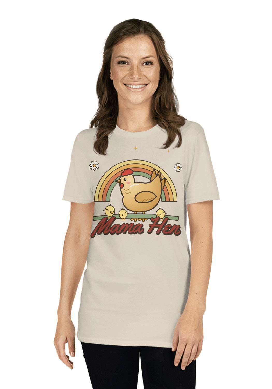 Mama Hen t-shirt in Heather Dust