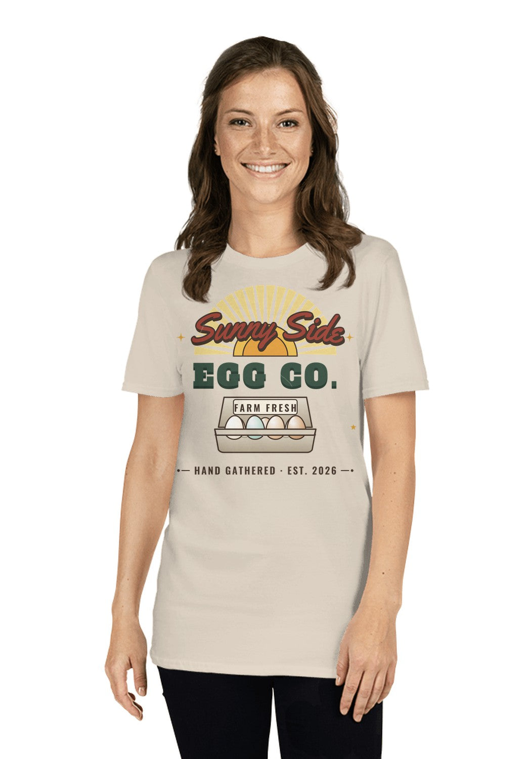 Sunny Side Egg Co. t-shirt in Heather Dust