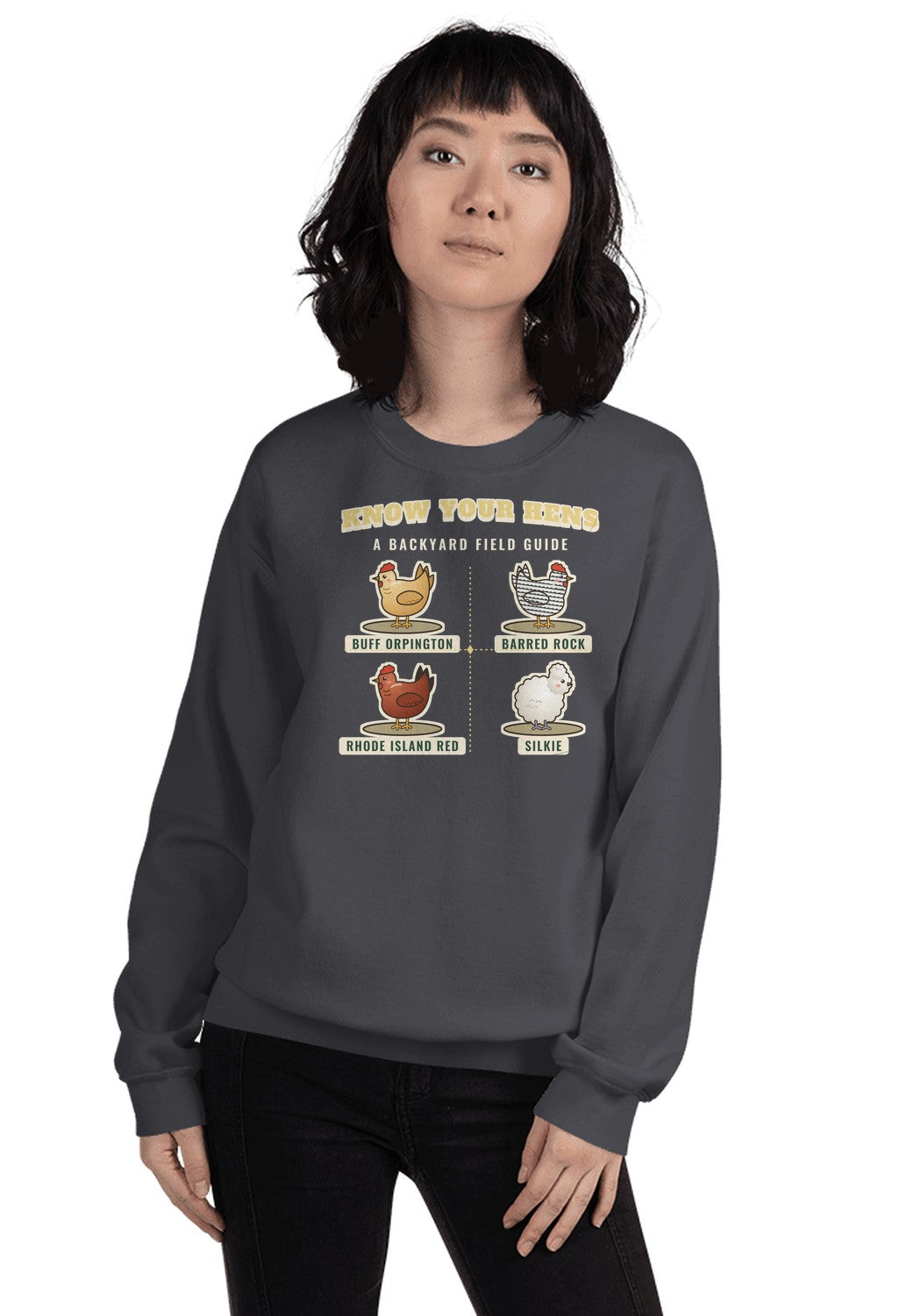 Know Your Hens sweatshirt in Dark Heather