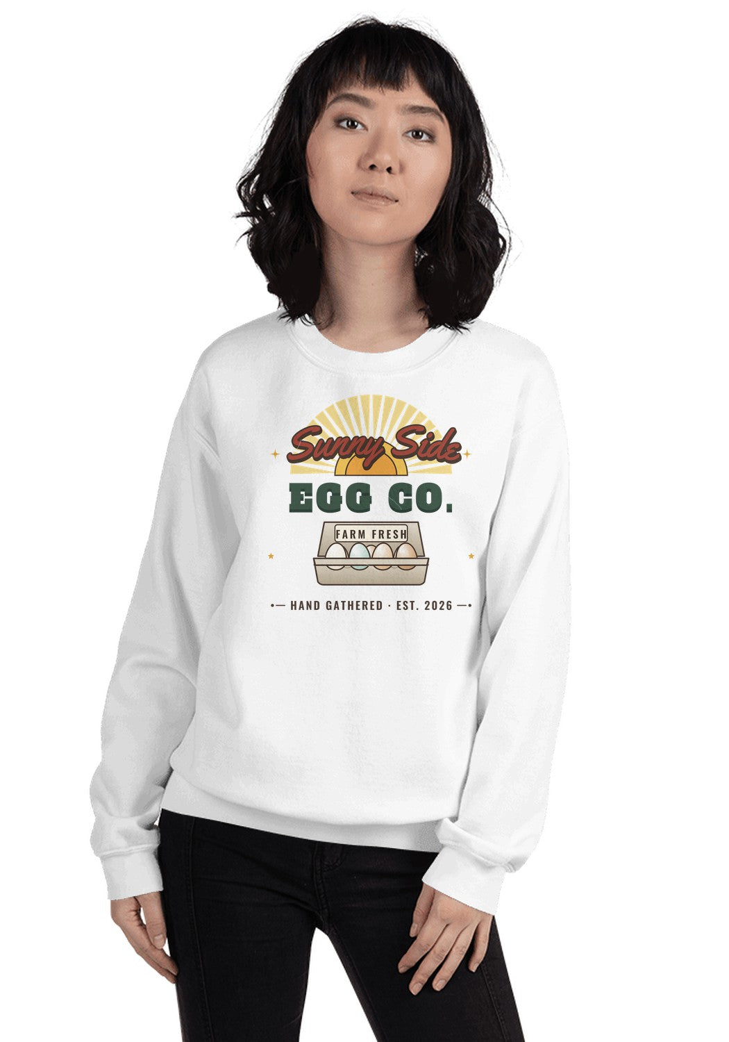 Sunny Side Egg Co. sweatshirt in White