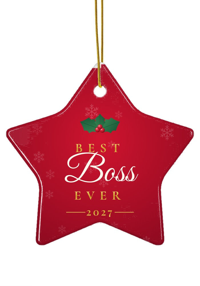 Best Boss Ever ornament, star shape
