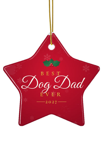 Best Dog Dad Ever ornament, star shape