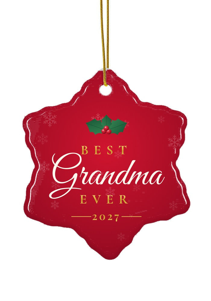 Best Grandma Ever ornament, snowflake shape