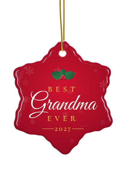 Best Grandma Ever ornament, snowflake shape
