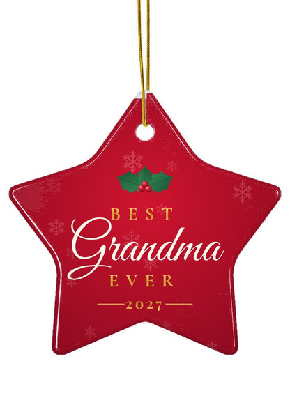 Best Grandma Ever ornament, star shape