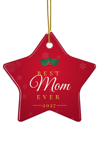 Best Mom Ever ornament, star shape