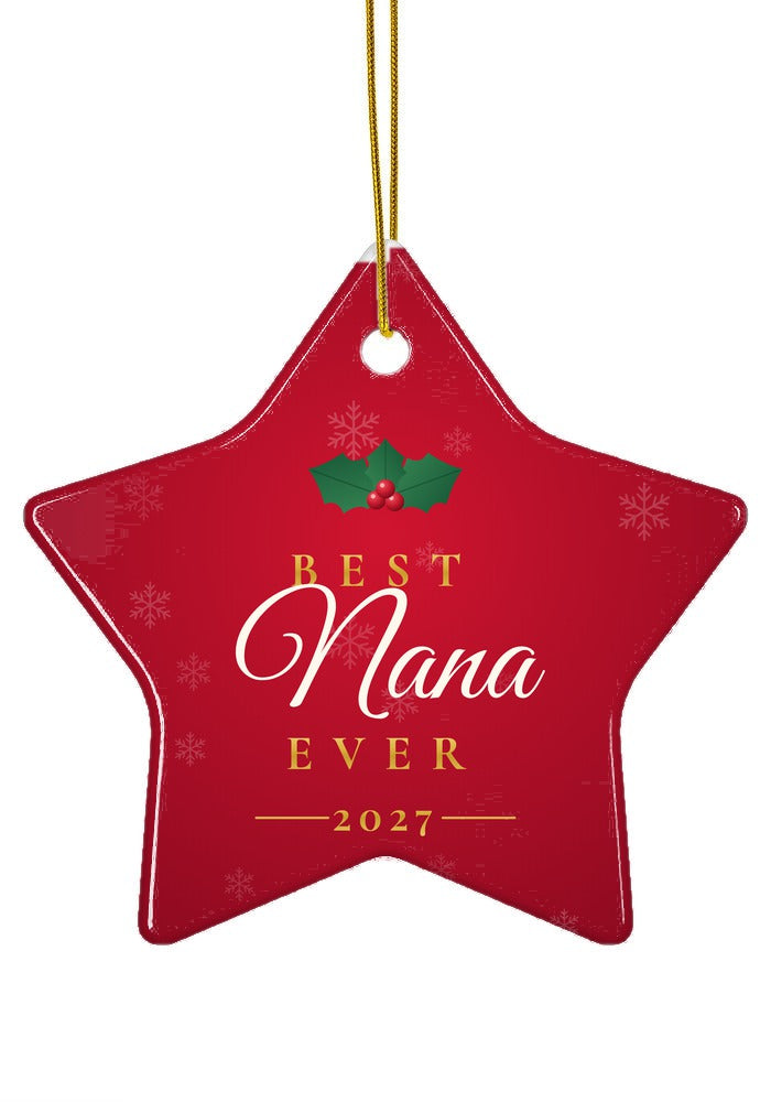 Best Nana Ever ornament, star shape