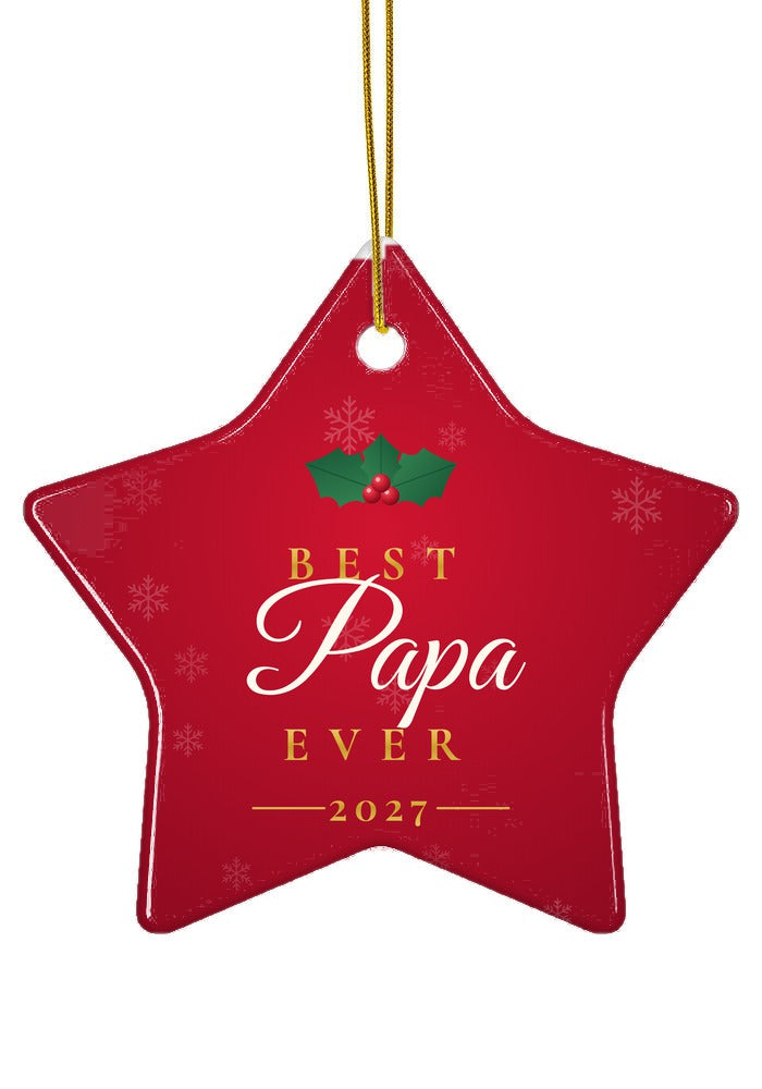Best Papa Ever ornament, star shape