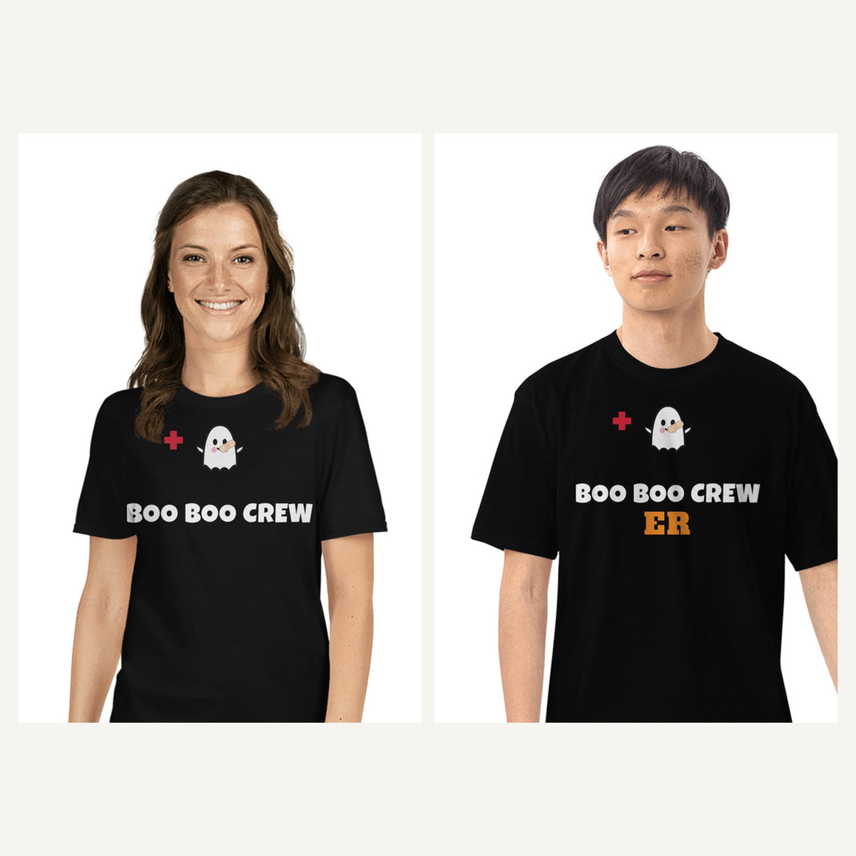 Boo Boo Crew Nurse Halloween Shirts in Black, matching set