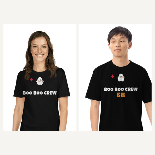 Boo Boo Crew Nurse Halloween Shirts in Black, matching set